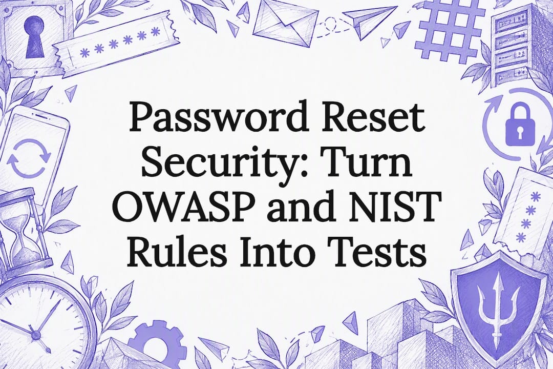 Password reset security title card illustration